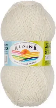 Alpina Yarn Alpaca Acro 50 г 150 м №02 (белый натуральный)