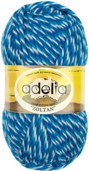 Adelia Zoltan 100 г 115 м №132 (белый/голубой/синий)