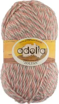 Adelia Zoltan 100 г 115 м №127 (серый/розовый/белый)