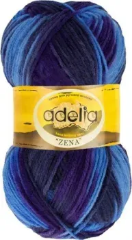 Adelia Zena 100 г 308 м №84 (голубой/т.синий/т.сирень)