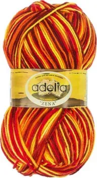 Adelia Zena 100 г 308 м №69 (желтый/красный/оранжевый)