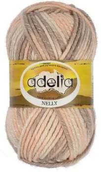 Adelia Nelly 100 г 100 м №30 (молочный/персиковый/серо-бежевый)