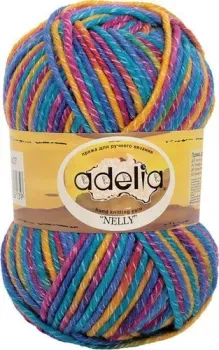 Adelia Nelly 100 г 100 м №27 (волна/желтый/фуксия)