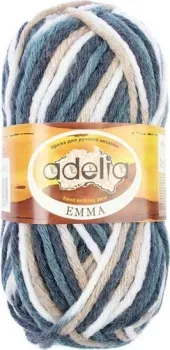 Adelia Emma 50 г 50 м №12 (св.бежевый/фиолетовый/белый/голубой)