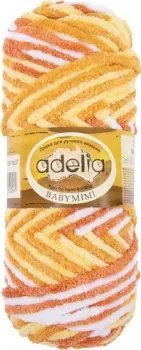 Adelia Baby Mimi 100 г 80 м №07 (белый/св.желтый/бл.коричневый/св.коричневый)