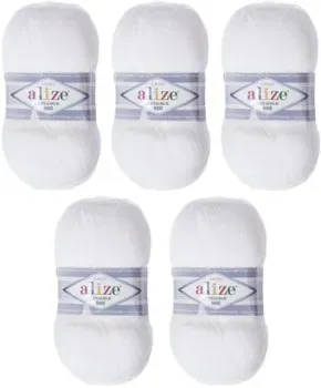 Alize Lanagold 800 55 (800 м, белый, 5 мотков)