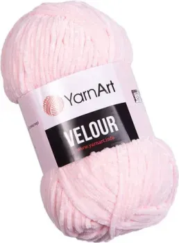 Yarnart Velour 866 100 г 170 м (бело-розовый)