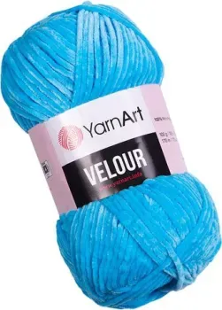 Yarnart Velour 850 100 г 170 м (ярко-голубой)