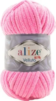 Alize Velluto 121 100 г 68 м (розовый леденец)