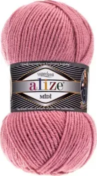 Alize Superlana midi 204 100 г 170 м (темная пудра)