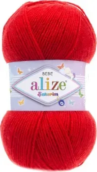 Alize Sekerim Bebe 56 100 г 320 м (56 красный)