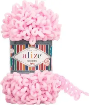 Alize Puffy fine 194 100 г 14.5 м (светло-розовый)