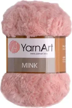 Yarnart Mink 341 50 г 75 м (белый/розовый)