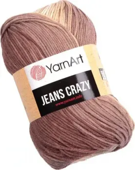 Yarnart Jeans crazy 8201 50 г 160 м (бежевый/коричневый)