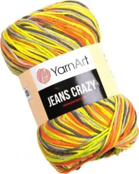 Yarnart Jeans crazy 7201 50 г 160 м (желтый/оранжевый/коричневый)