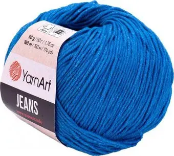 Yarnart Jeans 16 50 г 160 м (ярко-голубой)