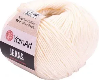 Yarnart Jeans 03 50 г 160 м (молочный)