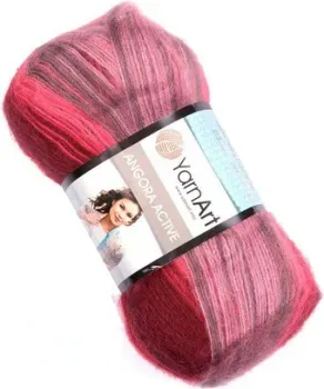 Yarnart Angora Active 841 100 г 500 м (темно-розовый/серый)