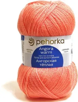 Пехорка Ангорская теплая 002 100 г 480 м (оранжевый)
