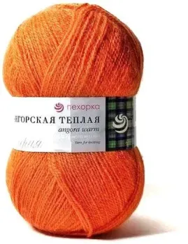 Пехорка Ангорская теплая 040 100 г 480 м (оранжевый)