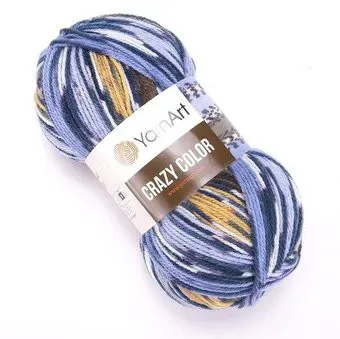 Yarnart Crazy color 15999 100 г 260 м (сиреневый; бежевый; серый)