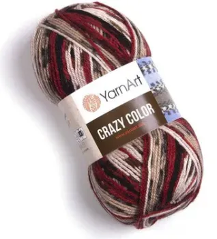 Yarnart Crazy color 138 100 г 260 м (красный; черный; бежевый)