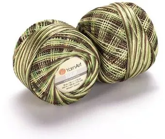 Yarnart Tulip 431 50 г 250 м (зеленый; коричневый)