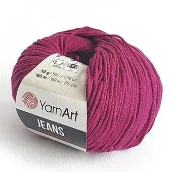 Yarnart Jeans 91 50 г 160 м (бордовый)