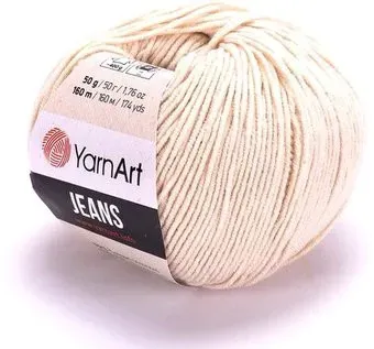 Yarnart Jeans 53 50 г 160 м (молочный)