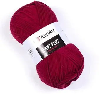 Yarnart Jeans plus 76 100 г 160 м (красный)