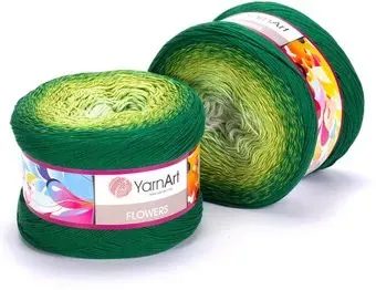 Yarnart Flowers 272 250 г 1000 м (зеленый)