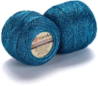 Yarnart Camellia 423 20 г 190 м (синий)