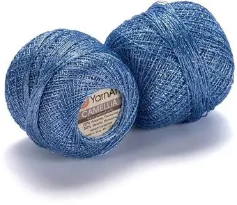 Yarnart Camellia 415 20 г 190 м (синий)