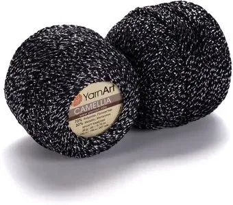 Yarnart Camellia 424 20 г 190 м (черный)