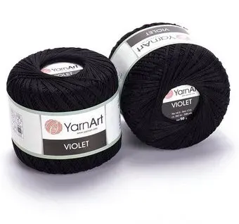 Yarnart Violet 999 50 г 282 м (черный)
