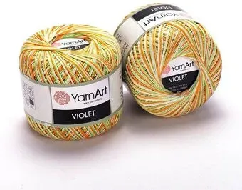 Yarnart Violet melange 3051 50 г 282 м (желтый; зеленый)