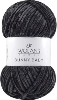 Wolans Yarns Bunny baby 100-10 100 г 120 м (черный)