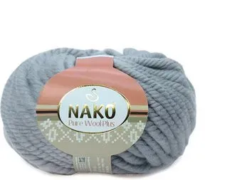 Nako Pure wool plus 6404 100 г 30 м (серый)