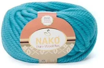 Nako Pure wool plus 195 100 г 30 м (голубой)