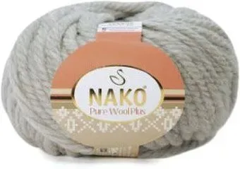 Nako Pure wool plus 853 100 г 30 м (серый)