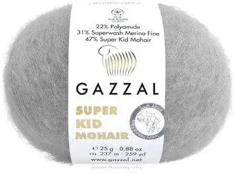 Gazzal Super kid mohair new 64432 25 г 237 м (серый)