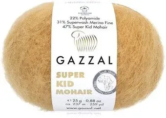 Gazzal Super kid mohair new 64431 25 г 237 м (бежевый)