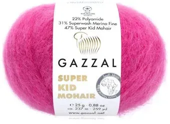 Gazzal Super kid mohair new 64423 25 г 237 м (розовый)
