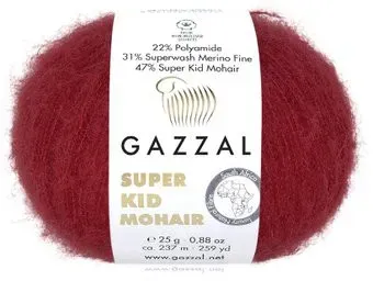 Gazzal Super kid mohair new 64419 25 г 237 м (красный)