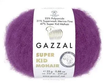 Gazzal Super kid mohair new 64416 25 г 237 м (фиолетовый)