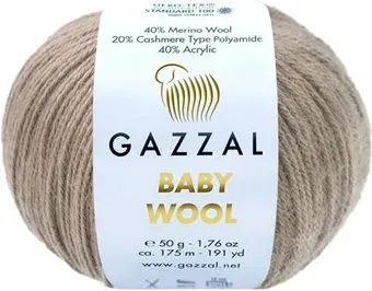 Gazzal Baby wool 839 50 г 175 м (коричневый)