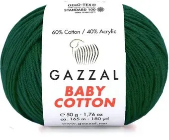 Gazzal Baby cotton 3422 50 г 165 м (зеленый)