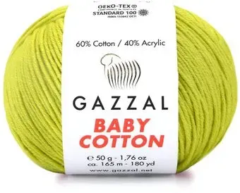 Gazzal Baby cotton 3420 50 г 165 м (зеленый)