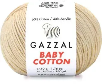 Gazzal Baby cotton 3437 50 г 165 м (бежевый)