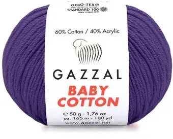 Gazzal Baby cotton 3449 50 г 165 м (фиолетовый)